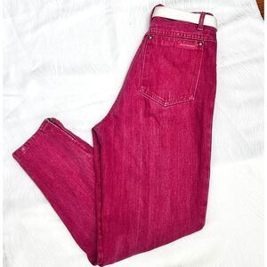 Vintage Gloria Vanderbilt Red High-Waisted Tapered Leg Jeans
